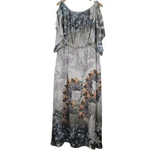 SOFT SURROUNDINGS ABSTRACT PAISLEY MAXI DRESS, SIZE L